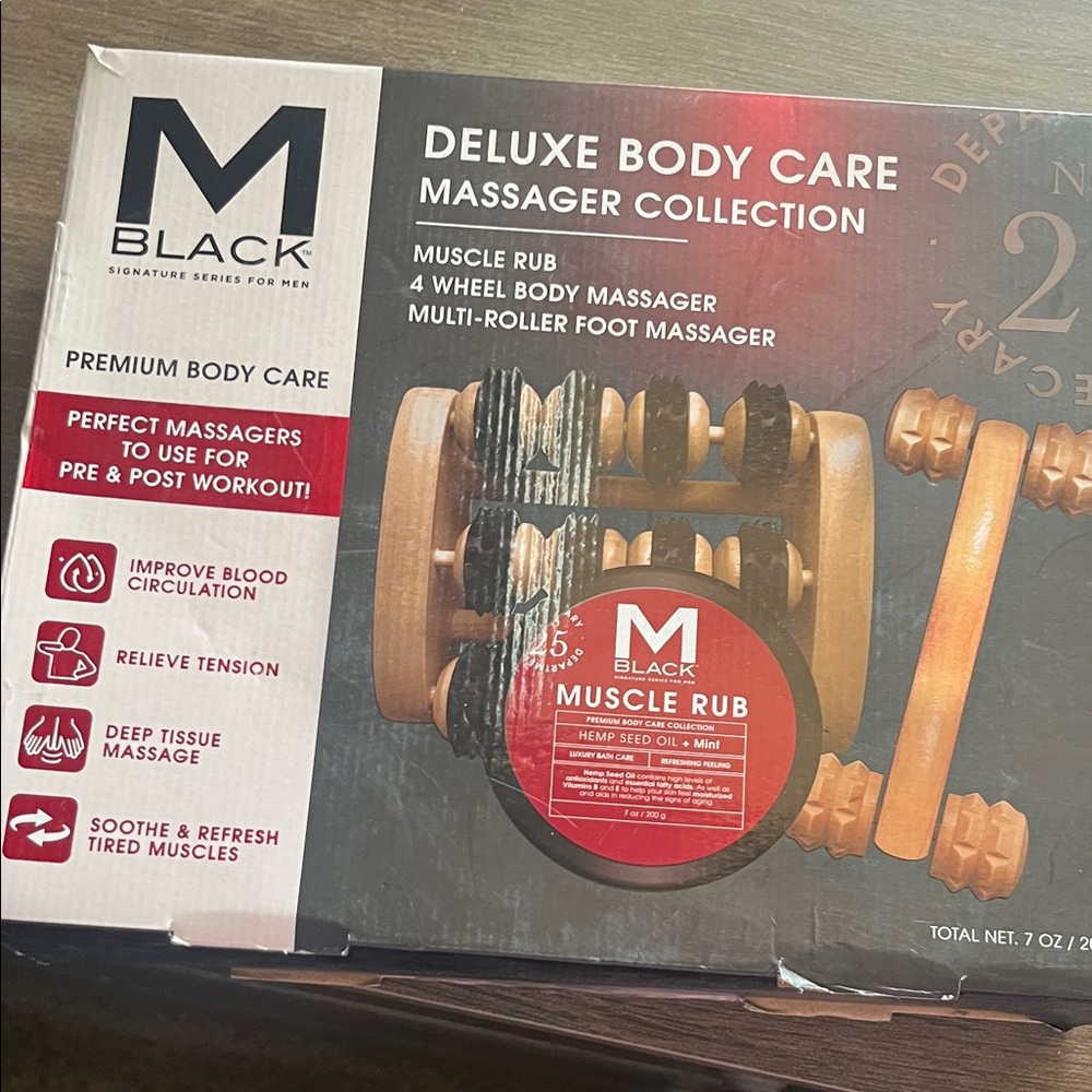 Black Deluxe Body Care Massager Collection - Red and Black